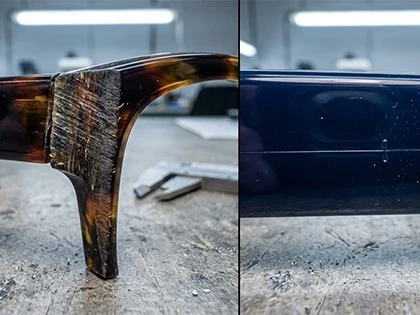 custom-sheet-acetate-eyewear-cross-section-vs-injection-molded-frame-surface custom-sheet-acetate-eyewear-cross-section-vs-injection-molded-frame-surface
