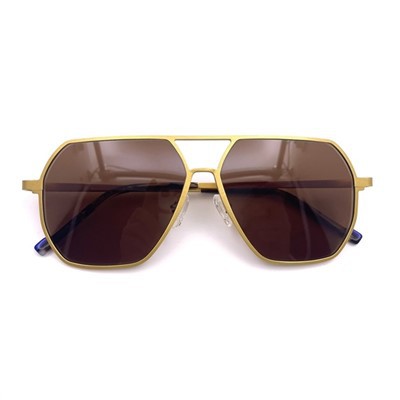 Lunettes de soleil à monture en aluminium doré
